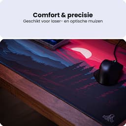 XXL Gaming Muismat Twilight Valley – 90x40 cm – Antislip Onderlegger — thumbnail 2