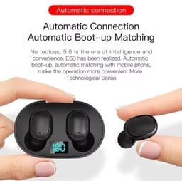 Draadloze Oordopjes Bluetooth 5.3 Hoofdtelefoon - E6S - Touch Control Oordopjes Met Microfoon - Met led percentage indicator - Zwart - Earphone - Koptelefoon - Gaming Headset - Sport Oordopjes — thumbnail 4