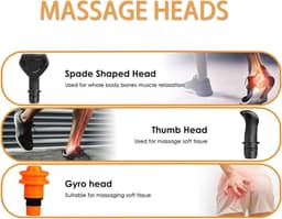 Vervangbare Massagepistoolkoppen met 9 Verschillende Hoofden voor Diepe Weefselmassage — thumbnail 5