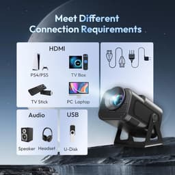 Mini beamer - Projector - Beamerscherm - Projectiescherm - Outdoor & Indoor Projector - — thumbnail 3