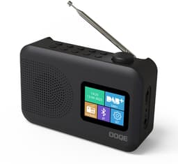 OOQE TUNE PRO 4-in-1 DAB+ Radio | DAB+, FM, Bluetooth, Klok, Wekker | Ideaal als Noodradio | LCD scherm | Auto Scan: Zenders Automatisch Gevonden | Werkt Zowel op Netstroom als Batterijen | 80 voorkeurstations opslaan | Nederlandstalig | Zwart — thumbnail 1
