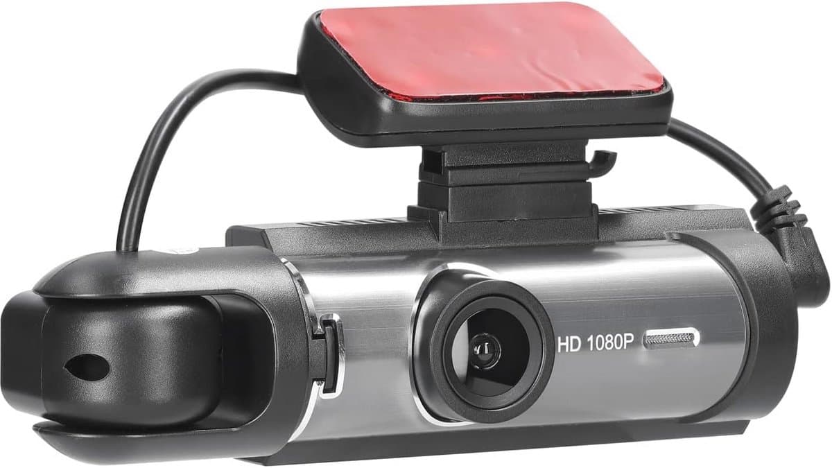 Dashcam met dubbele lenzen voor auto, 170 graden groothoek, nachtzicht en bewegingsdetectie - Meertalige auto camera — afbeelding 1