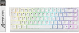 Attack Shark X68 HE Gaming Toetsenbord, Hall Effect, Compact 66 Toetsen - Wit — thumbnail 1