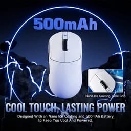 Attack Shark X8 SE Draadloze Gaming Muis, 55g, PAW3311 Sensor - Wit — thumbnail 5