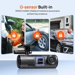 Dashcam M310 Plus 2K, 1440P dashcam auto, wifi, nachtzicht, bewegingsdetectie, time-lapse-opname, WDR, loop-opname, parkeermodus, wifi, app, — thumbnail 2