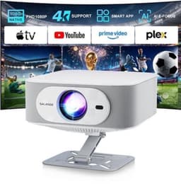 Beamer Draagbaar - Native 1080p Resolutie - 400 ANSI Lumen Helderheid - LED Technologie - Voor Thuisbioscoop - Smart Projector — thumbnail 1