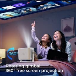 Beamer Native 1080P - 80W Vermogen - 1920 x 1080 Resolutie - LCD - Zwart - Voor Thuisbioscoop Projector — thumbnail 3