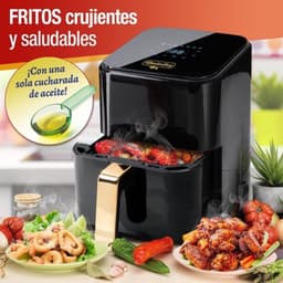 Gezonde luchtfriteuse olievrij supercompact, grote capaciteit 7 menu's functie oven: braden en gebak energiebesparing airfrying in elegant design eenvoudige reiniging 99 € 013900141 — thumbnail 5
