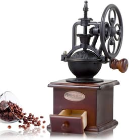 Koffiemachine-retro stijl hout handslijpen-handmatige kruk-krabber wiel vorm-25 * 11,5 cm — thumbnail 1