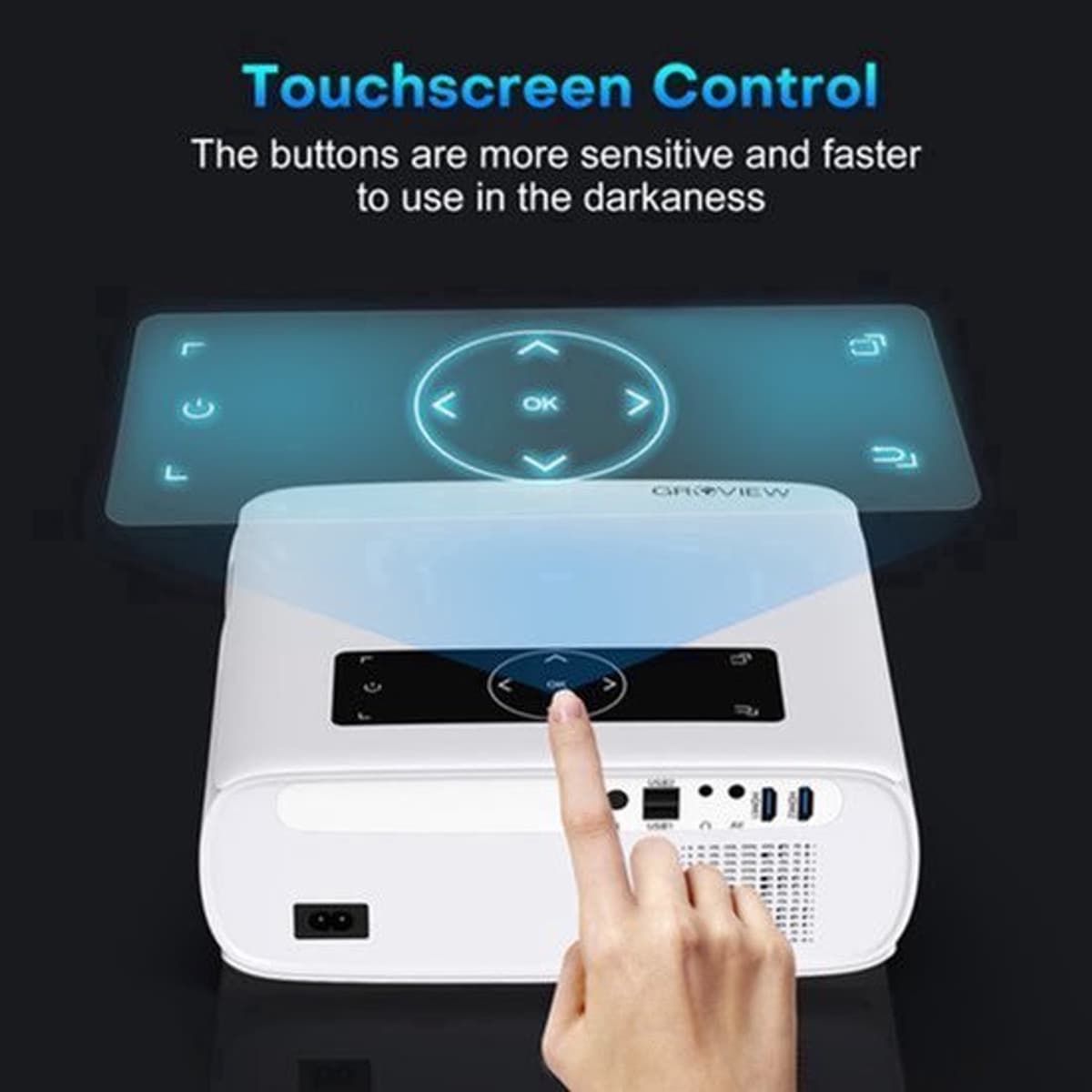 Beamer 4K WiFi - 15000 Lux Helderheid - Native 1080P Resolutie - Full HD Projector - Bluetooth Speaker - Voor Home Cinema — afbeelding 1