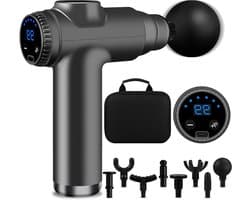 Mini Massage Gun - Spierontspanning Apparaat - Herstel Bevorderen - 99 Snelheden Instelbaar - 10x5x10 cm - Zwart