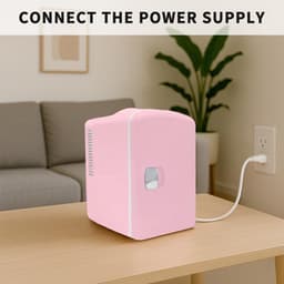Mini Koelkast - Compacte Koeler - Dranken Koel Houden - Stil Werking - 4 Liter - Roze — thumbnail 3