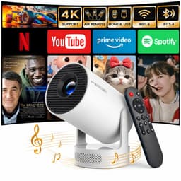 Magcubic® HY300Pro+ Beamer Mini Smart Projector –4K Draagbare Beamers-Native Full HD - 290 ANSI Lumen Home Cinema- Laserprojector Thuisbioscoop- Auto Keystone- iOS&Android 14-Google Playstore&Netflix– WiFi 6 & Bluetooth 5.4 — thumbnail 1