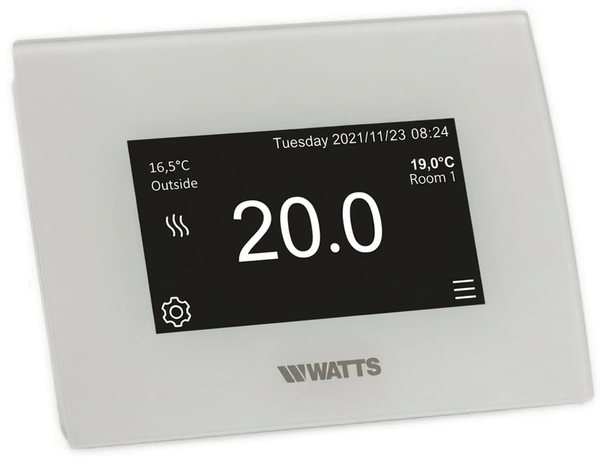 Watts BT-CT03-RF Touch Screen Thermostaat met WiFi - Slimme Verwarmingsregeling - Draadloze Thermostaat - Digitaal Touchscreen - Wit — afbeelding 1