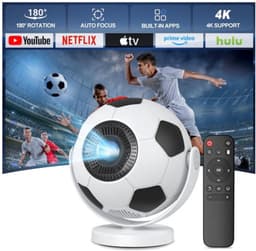 Mini Beamer LED - 1280 x 720 Resolutie - 170 ANSI Lumen - Wifi En Bluetooth - Draagbaar - Android 14 Smart Projector — thumbnail 1