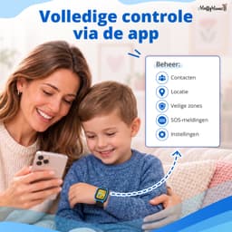 MuffyMouse GPS Horloge Kind met Simkaart – Smartwatch Kinderen 4G – Kinder Smartwatch met GPS – GPS Tracker Kind – Belfunctie, Videobellen, SOS & WhatsApp – 2GB+16GB – Blauw — thumbnail 4