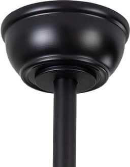 Plafondventilator Met Verlichting 132 Cm – 6 Snelheden En Timer – Walnoot En Zwart – Hout – Voor Slaapkamer En Woonkamer – Afstandsbediening En Omkeerbare Stand — thumbnail 1
