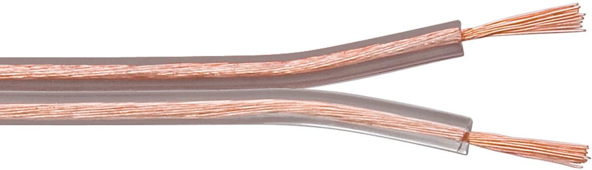 Goobay Luidsprekerkabel transparant, 10 m rol, doorsnede 2 x 1,5 mm², CCA — afbeelding 1