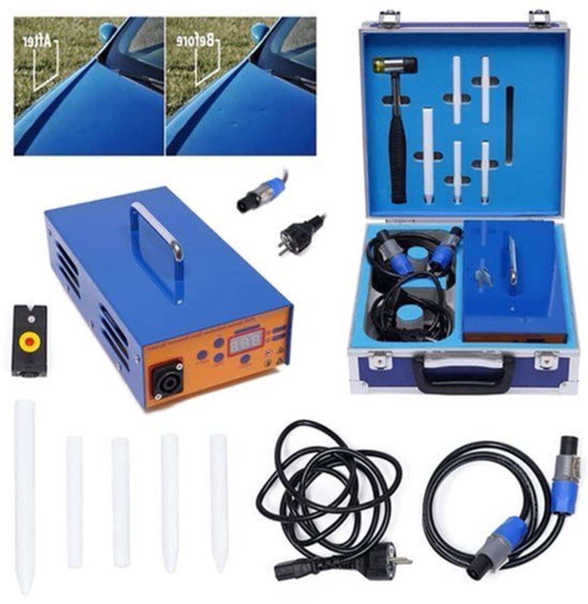 Deukhersteller Auto – Deukverwijderaar – Inductieverwarmer – Reparatietool – Lakschadevrij – 1,38 kW Vermogen – Digitale Bediening — afbeelding 1
