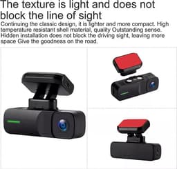 TechU™ Dashcam Camera – M14 Zwart – Dashboardcamera – App & Wifi – Full HD 1080P – GPS – 150° Wijdhoeklens – Nachtvisie – Loop recording – Bewegingssensor – G-sensor – Parkeermodus - voor auto — thumbnail 5