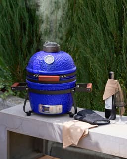 BELIANI KAMADO - Mini houtskoolgrill - Blauw - Keramiek — thumbnail 2