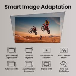 BenQ TK705i 4K HDR Laser 3000 ANSI Lumen Film en Gaming Beamer - Projector met 5ms Reactietijd - HDR10+ & HLG - Google TV Android 15 - Automatische 2D keystone correctie - Auto Focus - Auto Cinema Mode - Compact en stijlvol design — thumbnail 2