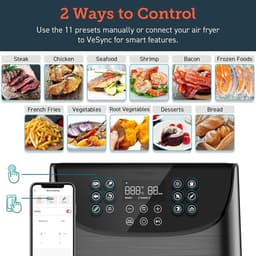 Digitaal Touchscreen Airfryer 5.8QT met 11 Voorgeprogrammeerde Instellingen — thumbnail 2