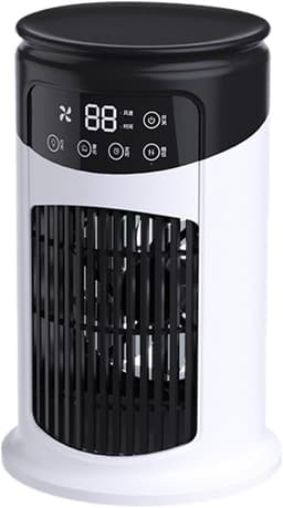 Draagbare Luchtkoeler Ventilator - 6 Snelheden, Luchtbevochtiger en Koelventilator voor Slaapkamer, Camping en Reizen — thumbnail 1
