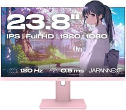 JAPANNEXT Gaming Monitor 23.8" IPS Full HD (1920x1080) 120Hz 0.5ms Pastel Roze | JN-IPS238G120F-HSP-PK — thumbnail 1