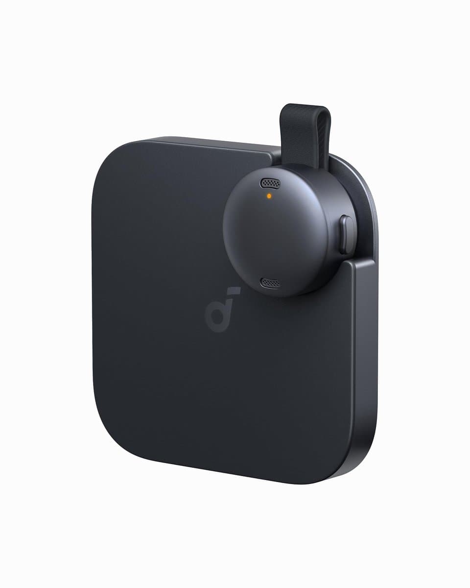 soundcore Work van Anker - Draagbare AI-recorder met transcriptie en samenvatting - Overzicht van meerdere vergaderingen - Dubbeltikken voor markering - Ultracompact - Veilige gegevens - Lange batterijduur — afbeelding 1