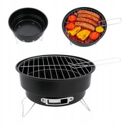 Draagbare Koolgrill 26cm - Opvouwbaar & Compact voor Tuin & Camping — thumbnail 4