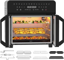 ApexArte® Dubbele Airfryer XXXL - Duo Heteluchtfriteuse - Geschikt voor Accessoires - Zwart — thumbnail 2