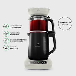 Karaca Çaysever Robotea Pro 4 in 1 sprekende automatische glazen theemaker en filter koffiezetapparaat 2500W theemaker, Starlight, theemaker, Engels versie — thumbnail 1