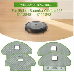 Dweil Pad - geschikt voor IRobot Roomba Combo - Microvezel Natte Reiniging Vervanging - geschikt voor Ecovacs Deebot Ozmo 930/937/960 - Wasbare Natte Dweilpads - 5 Stuks — thumbnail 4