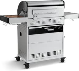 BURNHARD® 3 Branders gasbarbecue FRED Deluxe BLACK Series 3 incl. achterbrander, keramische 900°C infraroodbrander, zijkookplaat, RVS grillrooster + uitklapbare zijtafels — thumbnail 4