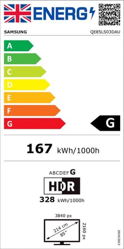 Samsung QE85LS03DAUXXH tv 2,16 m (85") 4K Ultra HD Smart TV Wifi Zwart — thumbnail 2