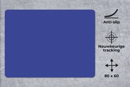 Muismat - Muismat xxl - Mousepad - Muismat blauw - Blauw - Effen - Muismat xl - Gaming muismat - 80x60 cm - Bureau onderlegger - Bureaumat - Muismat xxl blauw - Muismatten — thumbnail 5