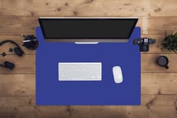 Muismat - Muismat xxl - Mousepad - Muismat blauw - Blauw - Effen - Muismat xl - Gaming muismat - 80x60 cm - Bureau onderlegger - Bureaumat - Muismat xxl blauw - Muismatten — thumbnail 3