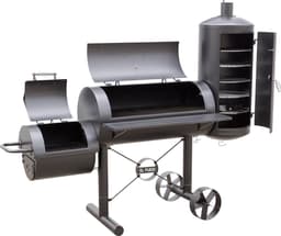 El Fuego Kiona Smoker - Barbecue - bbq - Zwart -Grilloppervlak ca. 43 x 39 + 98 x 44 + Ø42,5 x4 cm - 118 kg — thumbnail 4