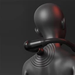 Massagepistool Met Verlengde Handgreep - Rugmassageapparaat Voor Pijnverlichting - Handmatig Percussie-Spiermassagepistool - 6 Massagekoppen — thumbnail 2