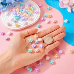 120 stuks Bloemen Cabochons van Hars | Flatback Versieringen voor DIY Scrapbooking en Nail Art | Sieraden Maken - Bloemen Decoratie — thumbnail 5