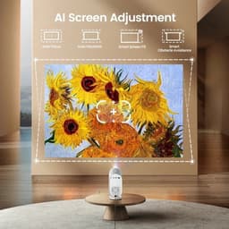 Beamer - Projector - Mini Projector - 4K - 1080P Full HD - 30000 Lumen - Auto Focus & Keystone - WIFI 6 – Dolby Ondersteuning – Draagbare Home Theater Beamer – EU Plug — thumbnail 3