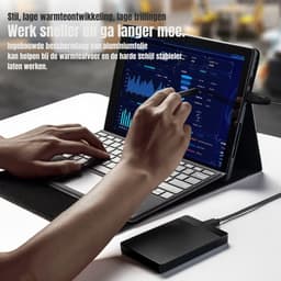 QORA® SSD Externe Harde QORAijven - SSD Externe Harde QORAijf - Zwart - 12cm x 8cm x 2cm — thumbnail 2