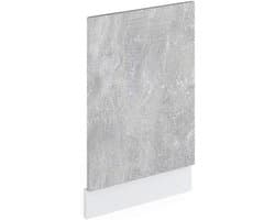 Vaatwasmachine frontpaneel - Keukenfront - Keukenopslag - Verstelbare poten - 45 cm breed - Betonlook