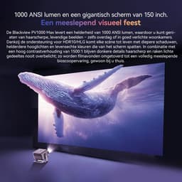 Blackview PV1000 Max+ BV200 - Beamer + AI Slimme Zonnebril - 18000 Lumen 4K Decodering Dolby Audio TOF Autofocus 360° Gimbal - Thuis & Buiten cinema Spelmodus VIDAA OS Netflix Disney+ - Complete bundel — thumbnail 5