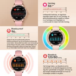 VASHOY HK38 - Smartwatch Dames - Horloge Dames - Full Screen - Bluetooth Spraakassistent – Hartslag, Bloeddruk, Stress, Slaap, Stappenteller - IP68 -Geschikt voor iOS/Android — thumbnail 5
