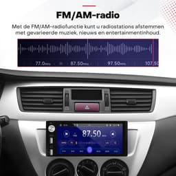 Boscer 1 Din Autoradio met Ingebouwde DAB+ - Draadloos Apple CarPlay & Android Auto - 6.9 Inch Scherm - Bluetooth, FM/AM Radio (RDS) - USB & USB-C - ISO Universeel - Achteruitrijcamera & Microfoon — thumbnail 4