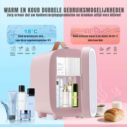 SP® Mini Koelkast - 4L Capaciteit - Minibar - Skincare Koelkast - Roze - 29cm x 21cm x 30cm — thumbnail 3