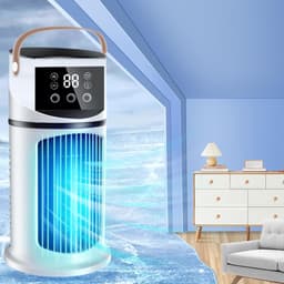 Mini Aircooler 600 ml met 9 Standen – USB Luchtkoeler met Bevochtiging, Verneveling en LED-Verlichting — thumbnail 4