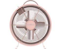 Tafelventilator 20,3 cm Retro met 2 Snelheden – 25W – Stabiele Basis – Roze